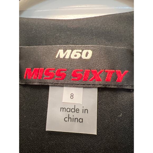 M60 Miss Sixty Women’s Floral Ruffled Short Puff Sleeves Dress Size 8 Multicolor - Picture 2 of 3